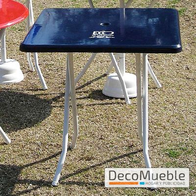 Mesa Plegable Cuadrada Tapa de Fibra de Vidrio